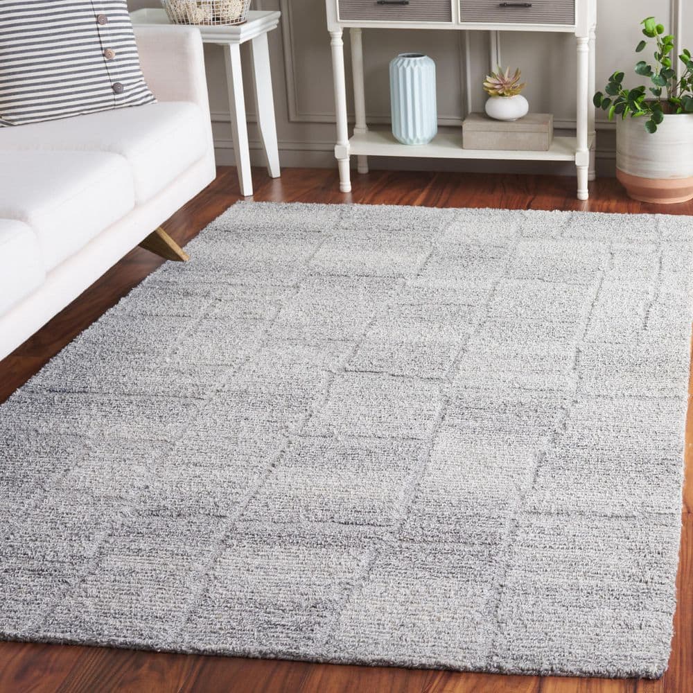 Renewal 3 ft. x 5 ft. Gray Solid Tabular Area Rug