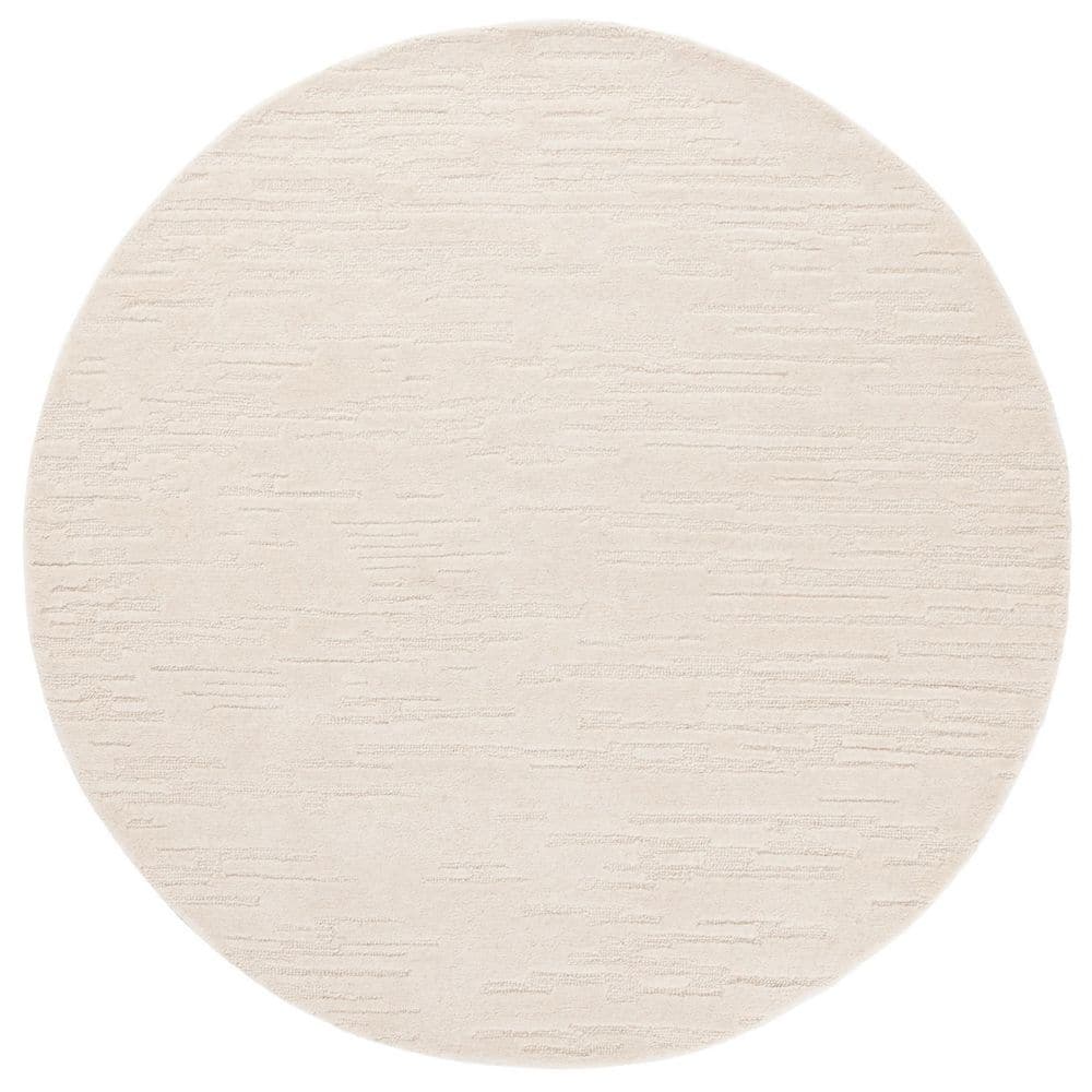Renewal 6 ft. x 6 ft. Ivory Abstract Round Area Rug