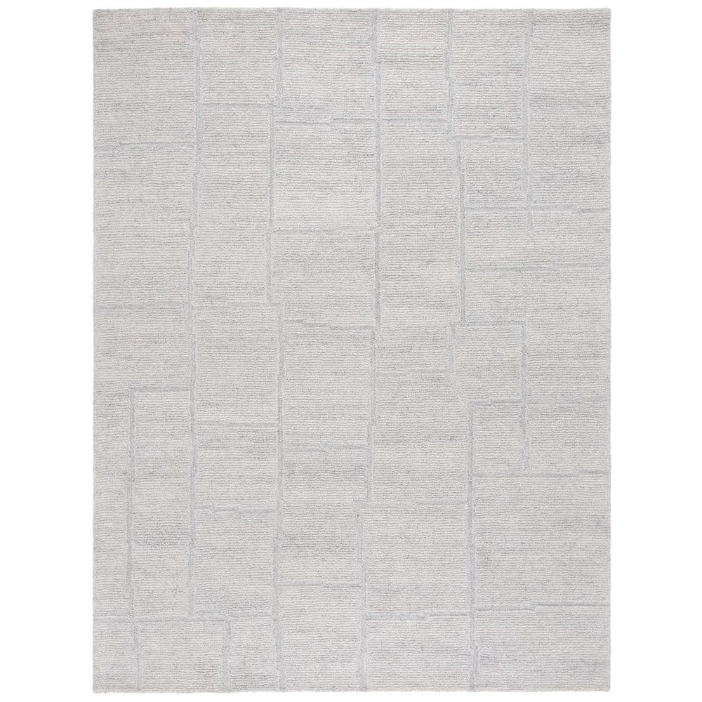 Renewal 8 ft. x 10 ft. Light Gray Solid Tabular Area Rug