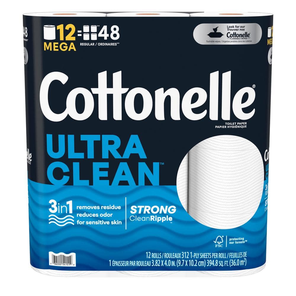 Ultra-Clean Toilet Tissue (3-Pack of 12 Roll Pack)