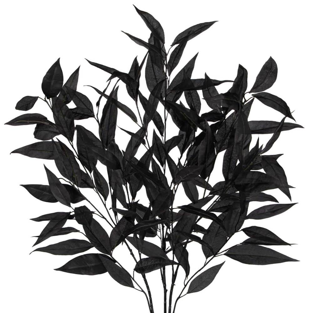 1 in. Blue Artificial Eucalyptus Foliage Silver Dollar Leaf Spray Natural Gradient Flexible Stems 5-Pieces Pack