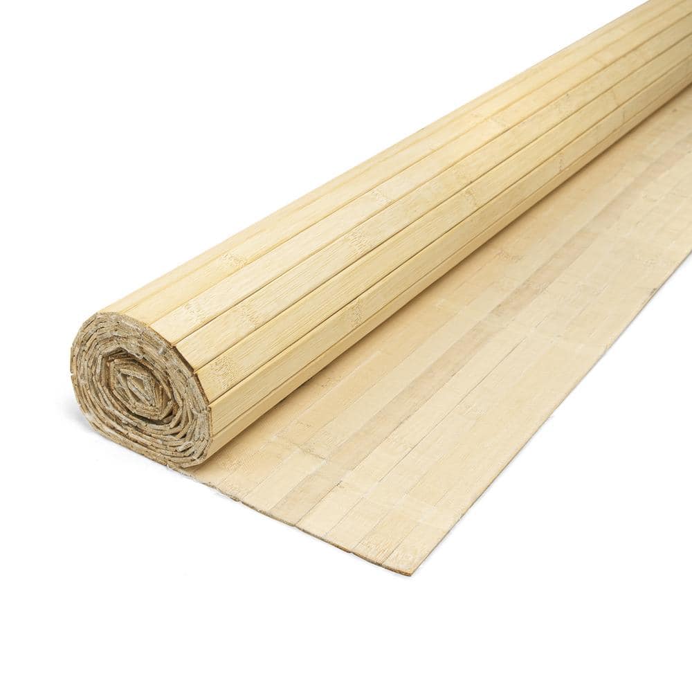 1/16 in. x 4 ft. x 8 ft. Yellow Raw Wood Square Edge Bamboo Decorative Wall Paneling for Wall&Ceiling (1-Pack/32sq.ft.)