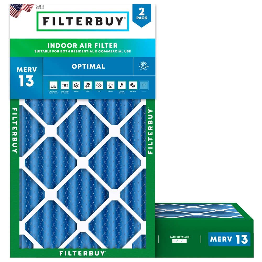 13 in. x 24 in. x 4 in. MERV 13 (FPR 10) Health Defense Pleated HVAC AC Furnace Air Filters Replacement (2-Pack)