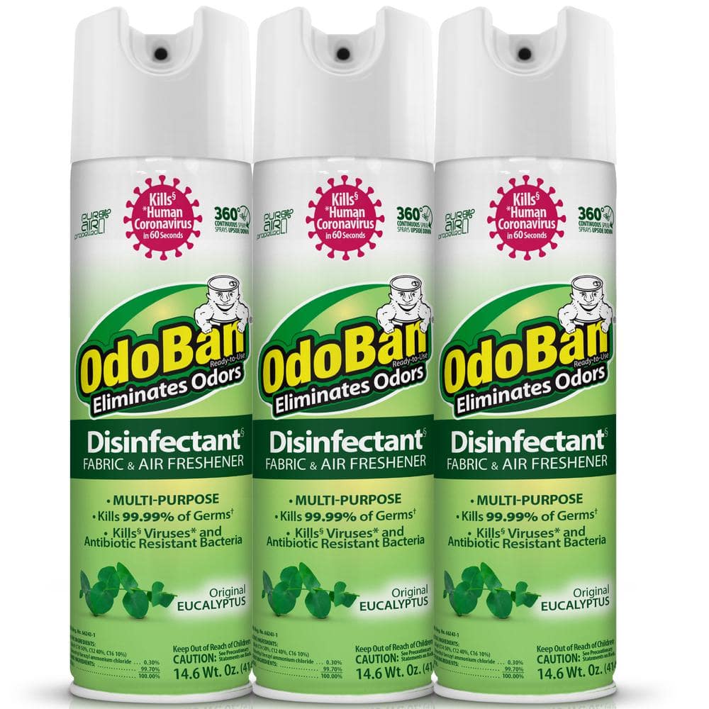 14.6 oz. Eucalyptus Multi-Purpose Disinfectant Spray, Odor Eliminator, Sanitizer, Fabric and Air Freshener (3-Pack)