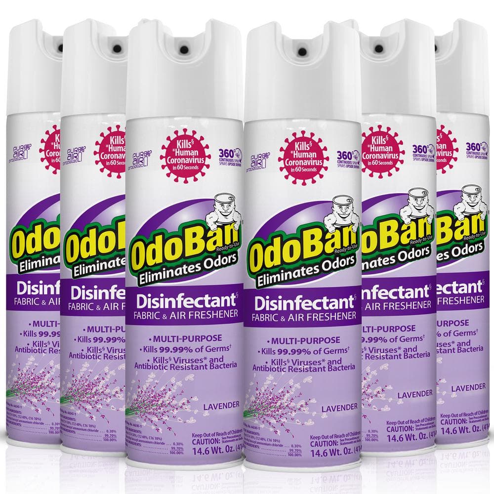 14.6 oz. Lavender Multi-Purpose Disinfectant Spray, Sanitizer, Fabric Freshener, Air Freshener (6-Pack)