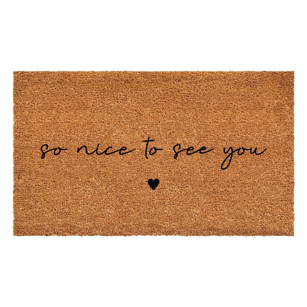 17 in. x 29 in. So nice to see you Doormat