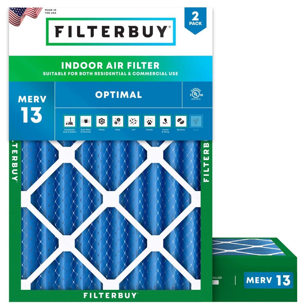 20 in. x 21.5 in. x 4 in. MERV 13 (FPR 10) Health Defense Pleated HVAC AC Furnace Air Filters Replacement (2-Pack)
