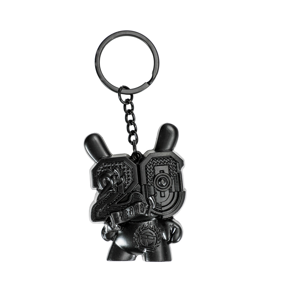 20th Anniversary Solid Metal Dunny Keychain - "Shock Black" by Tristan Eaton (Limited Edition of 200)