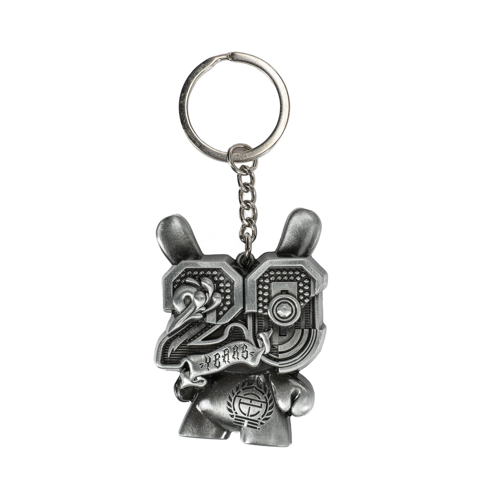 20th Anniversary Solid Metal Dunny Keychain - "Silverchrome" by Tristan Eaton (Limited Edition of 200)