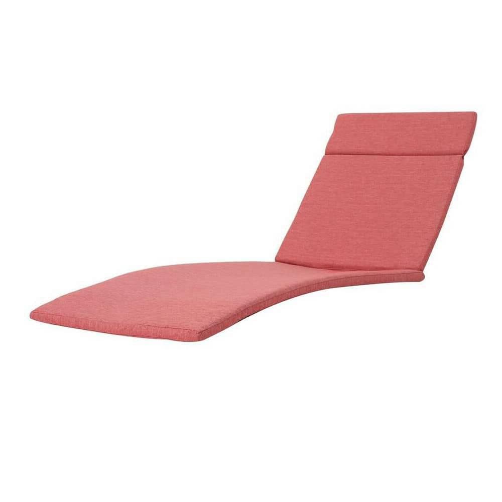 27.5 x 30.25 1-Piece Outdoor Chaise Lounge Cushion (without Chaise Lounge) in Red