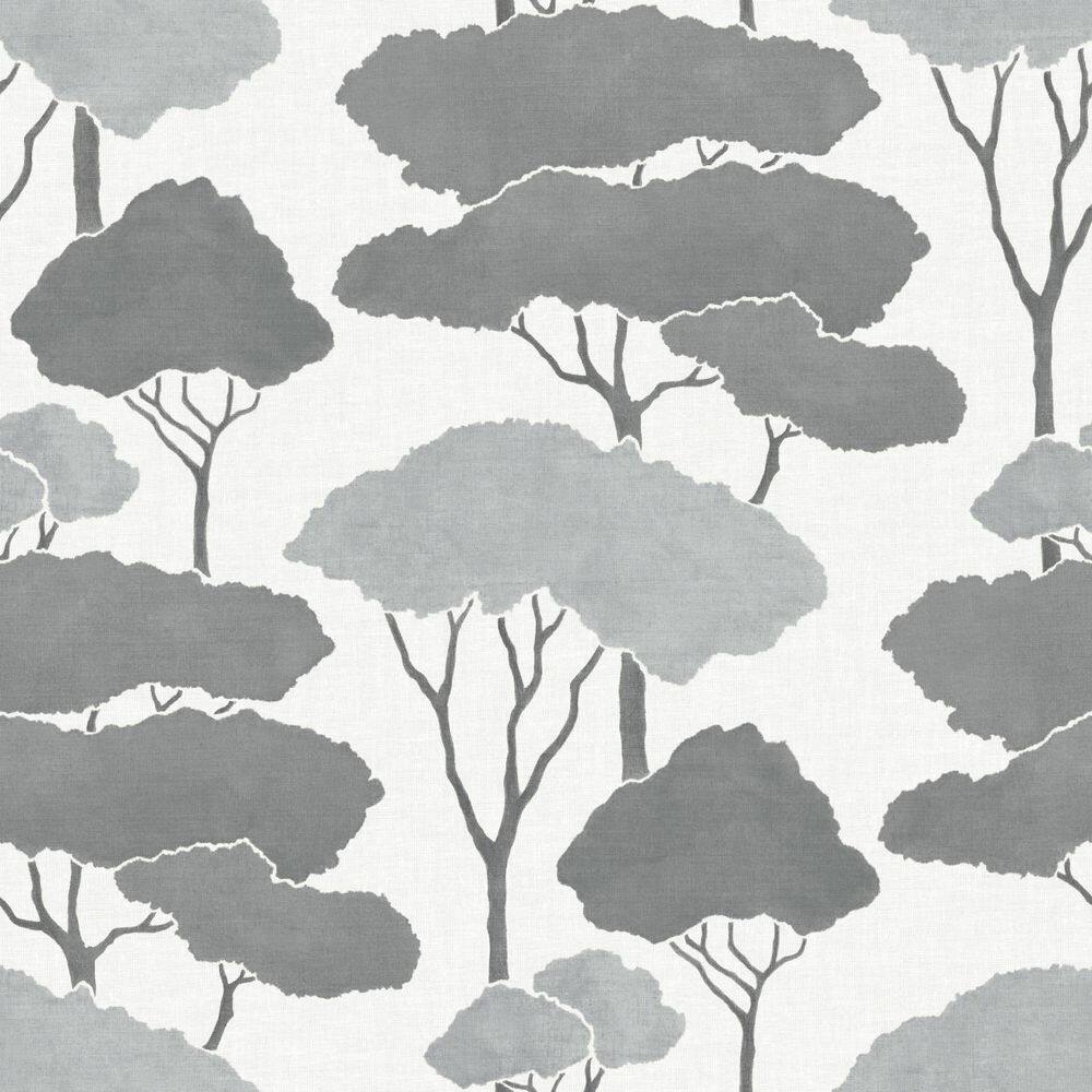 28.18 sq. ft. Umbrella Pines Grey Peel and Stick Wallpaper
