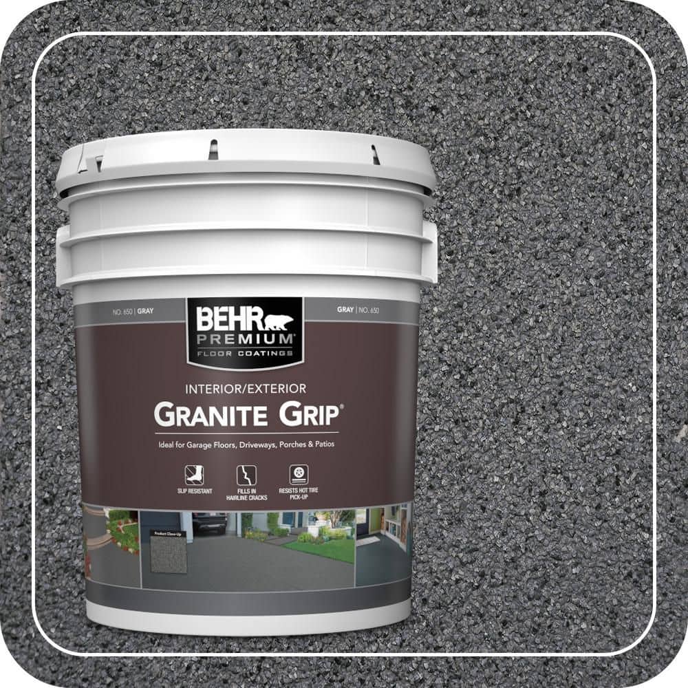 5 gal. #GG-17 Mineral Gray Decorative Flat Interior/Exterior Concrete Floor Coating
