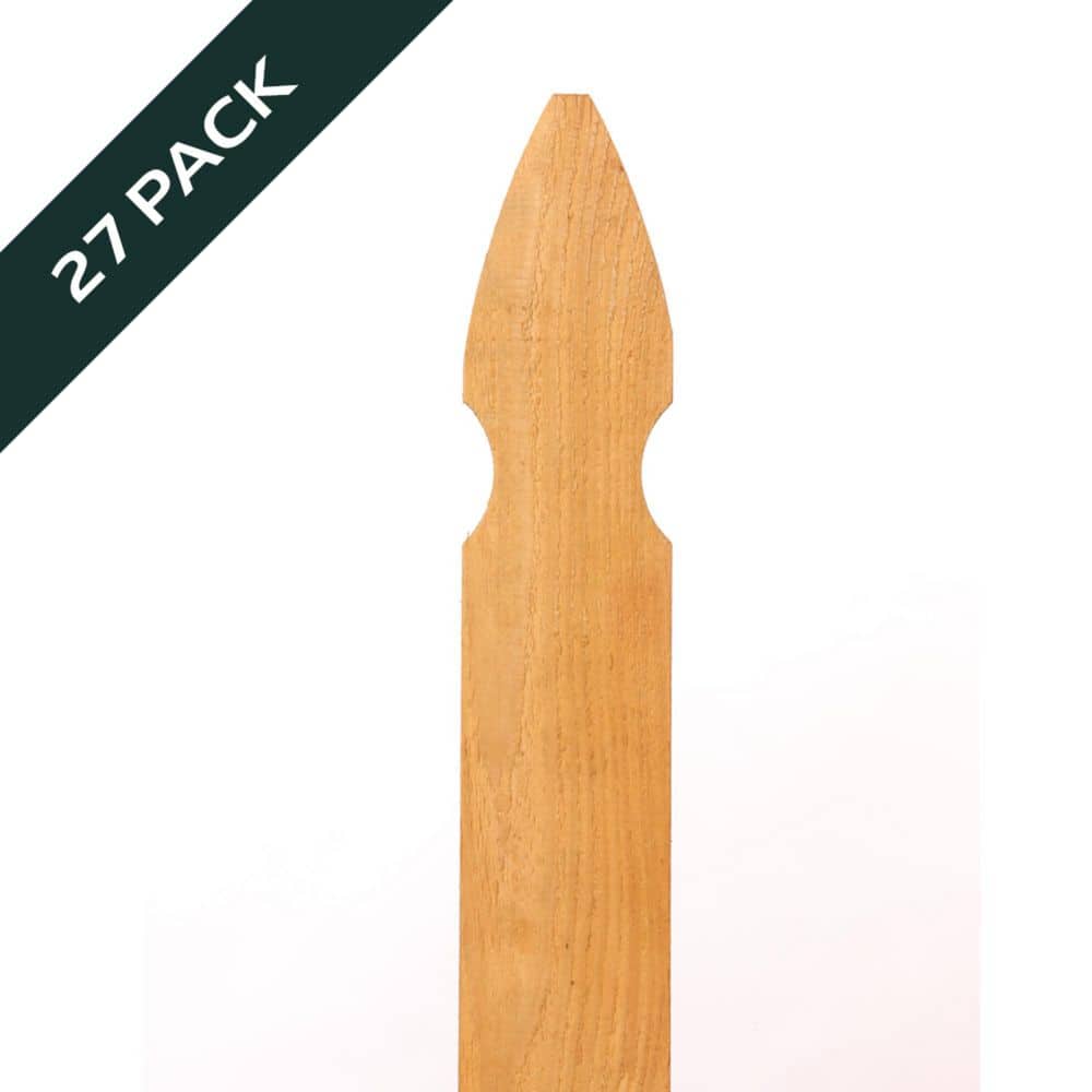 5/8 in. x 3 in. x 3-1/2 ft. Western Red Cedar French Gothic Wood Fence Picket (27-Pack)