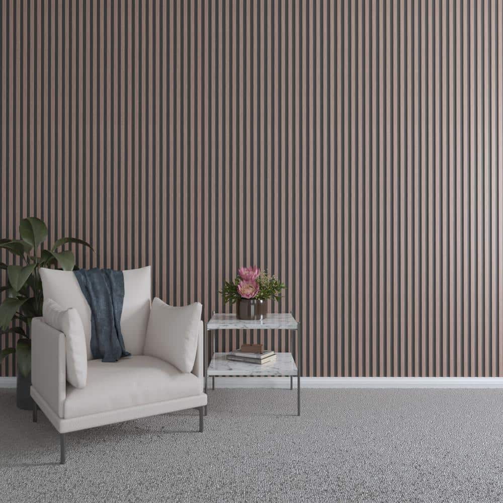 94 in. H x 1 in. W Slatwall Panels in Walnut 42-Pack