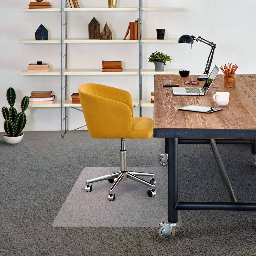 Advantagemat Clear 30 in. x 48 in. Vinyl Rectangular Indoor Chair Mat for Carpets up to 1/4 in. Shipped Rolled