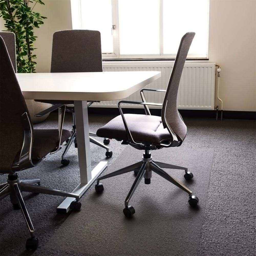 Advantagemat Clear 48 in. x 118 in. Vinyl Rectangular Indoor Chair Mat for Carpets up to 1/4 in.