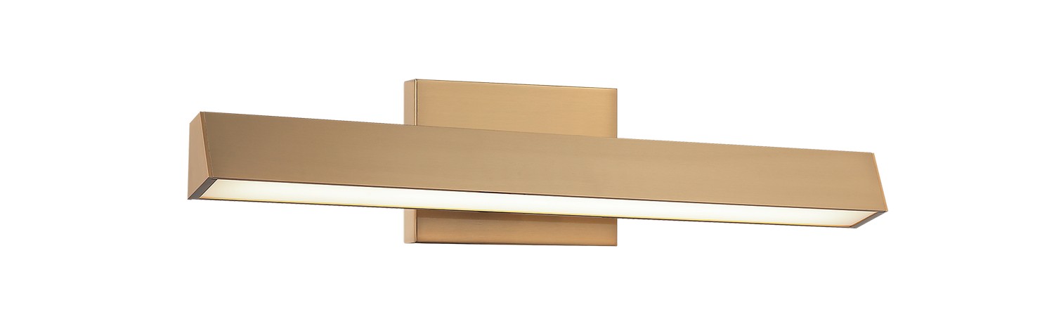 Aged Gold Brass LED Vanity from the Isosceles Collection
