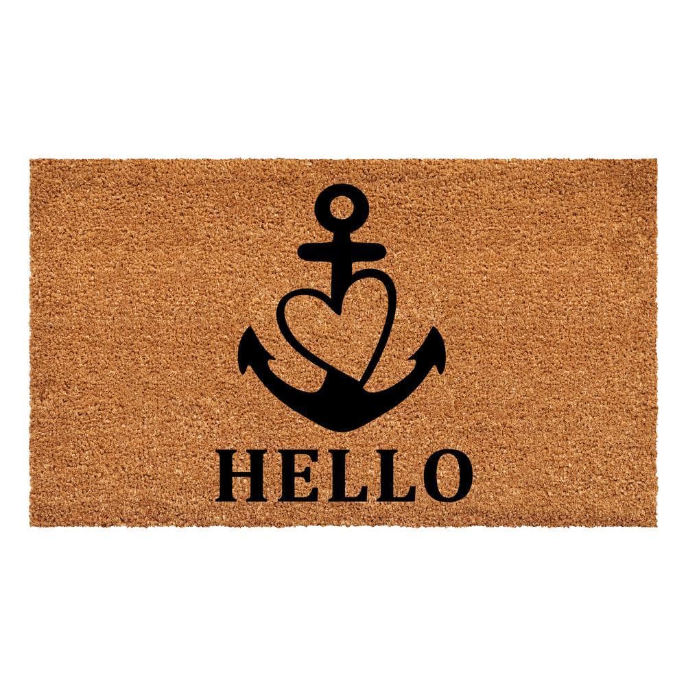 Anchor Hello Doormat, 17" x 29"