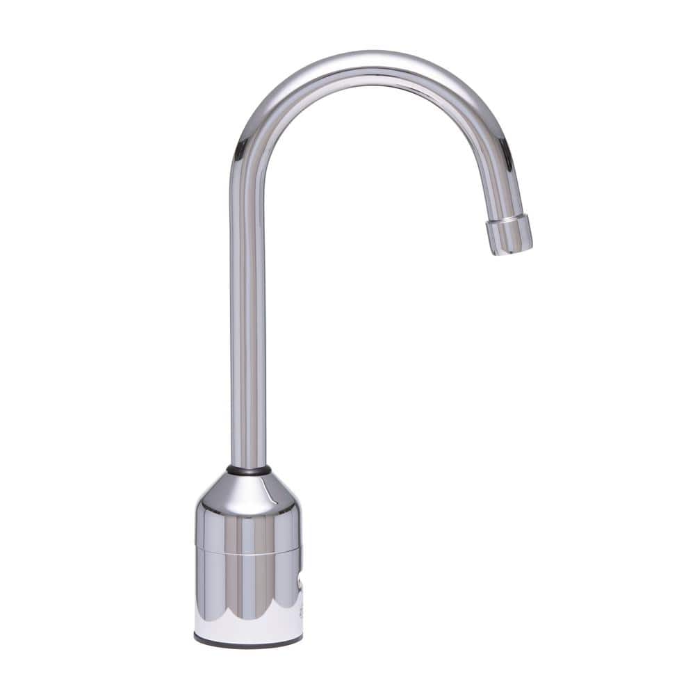 AquaSense Single Hole 5-3/8 in. Gooseneck Sensor Faucet with Gear-Driven Ceramic Cartridge, Chrome Plated