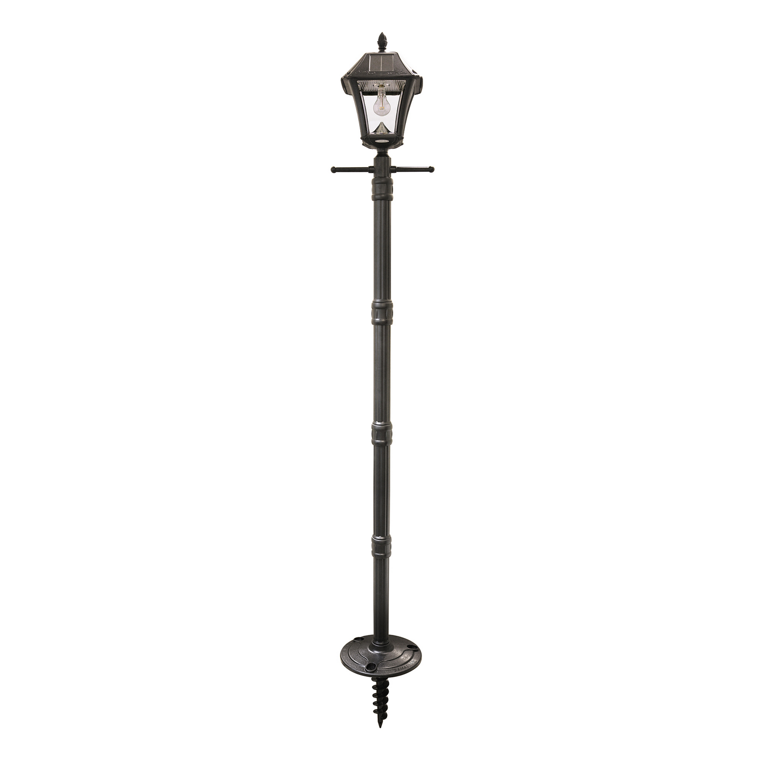 Baytown II Bulb Solar Lamp Series 1-Light LED Wall Mount in Black