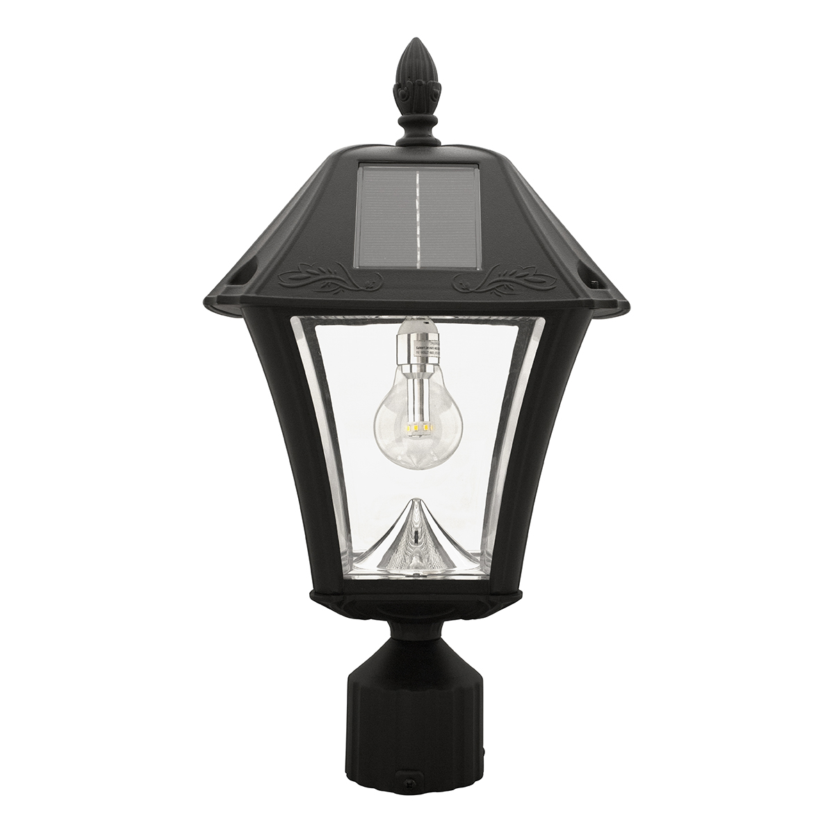 Baytown II Bulb Solar Lamp Series 1-Light LED Wall Mount in Black