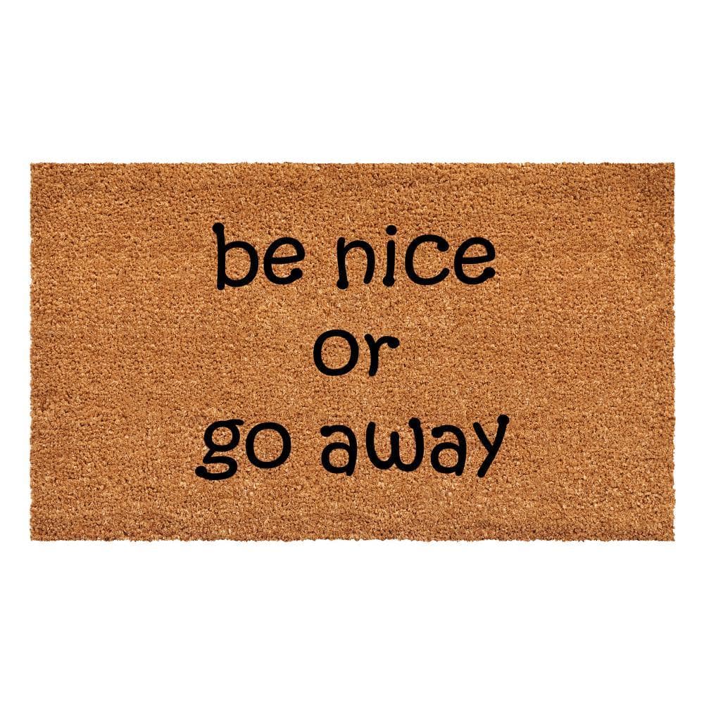 Be Nice Or Go Away Doormat, 24" x 36"