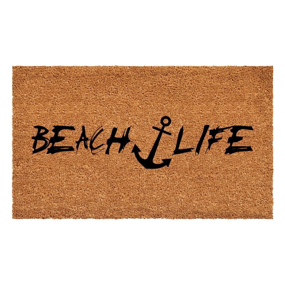 Beach Life Anchor Doormat, 17" x 29"