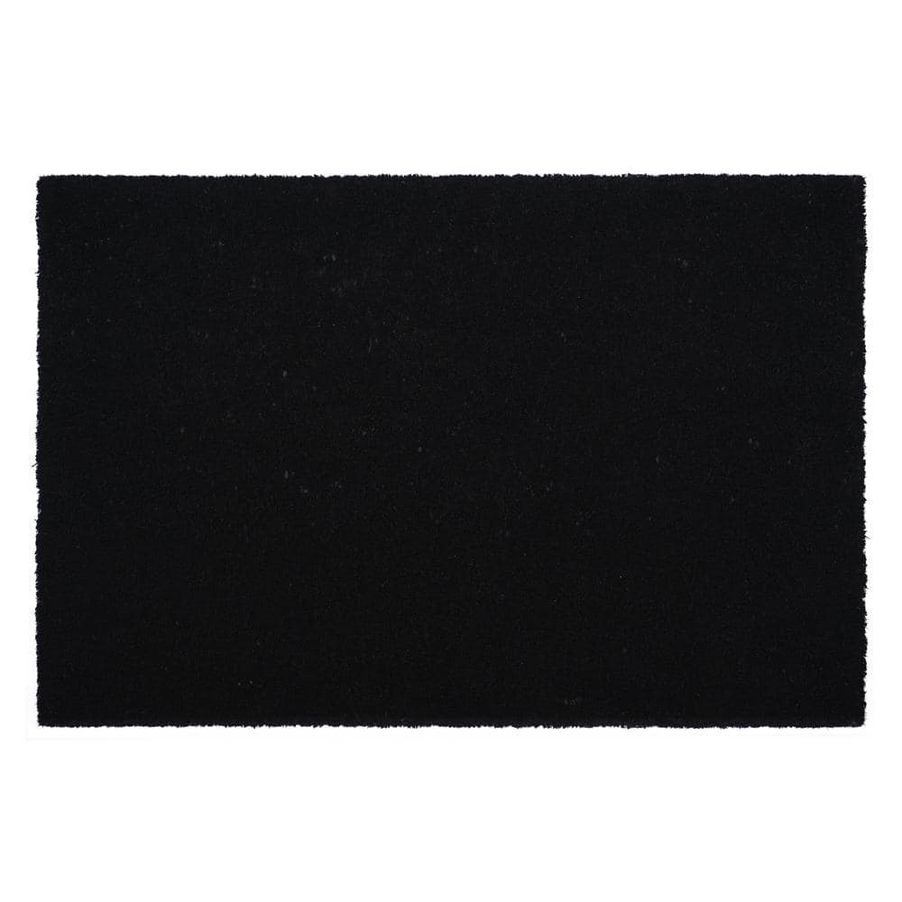 Black Beauty Black Colored 36 in. x 72 in. Indoor or Outdoor Doormat