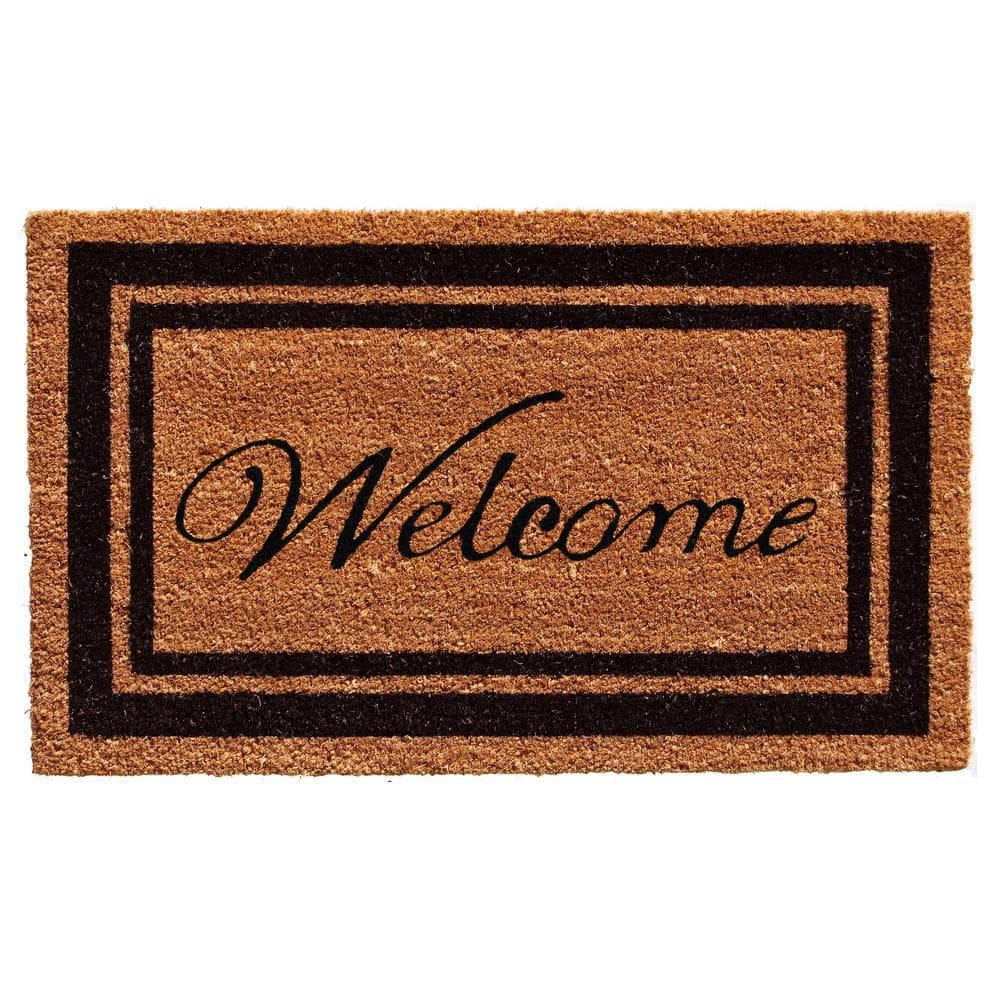 Black Border Welcome Doormat 36" x 72"