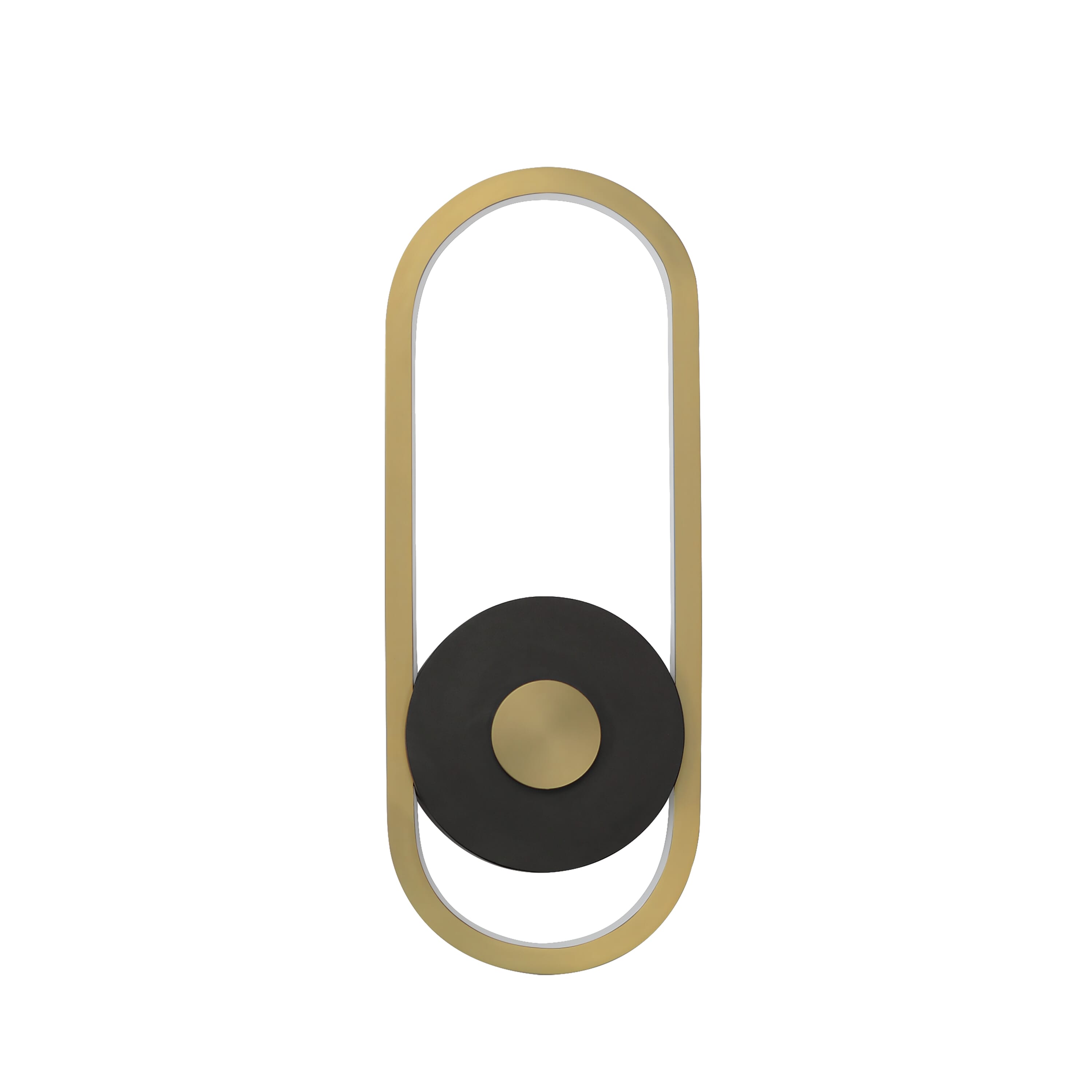 Black Gold LED Outdoor Wall Sconce from the Gravity Collection
