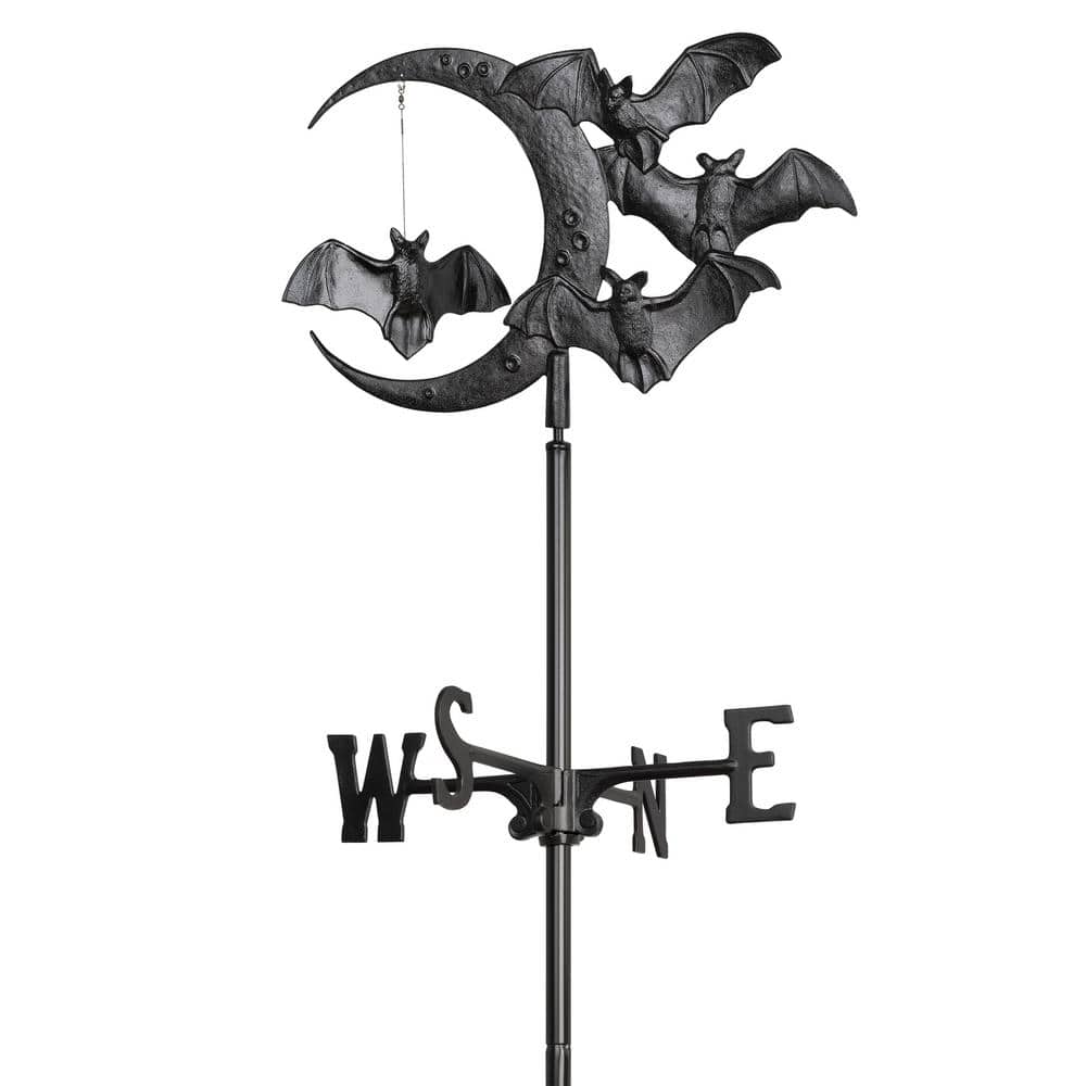 Black Halloween Bat Garden Weathervane