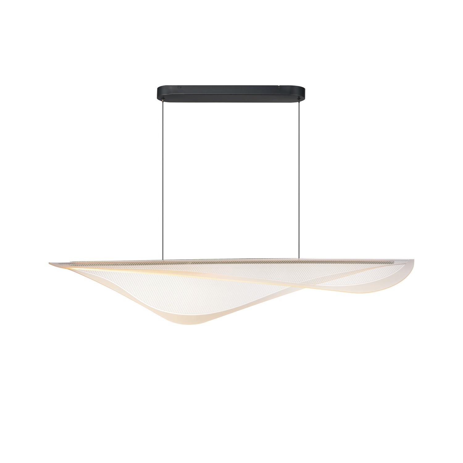 Black LED Linear Pendant from the Manta Collection