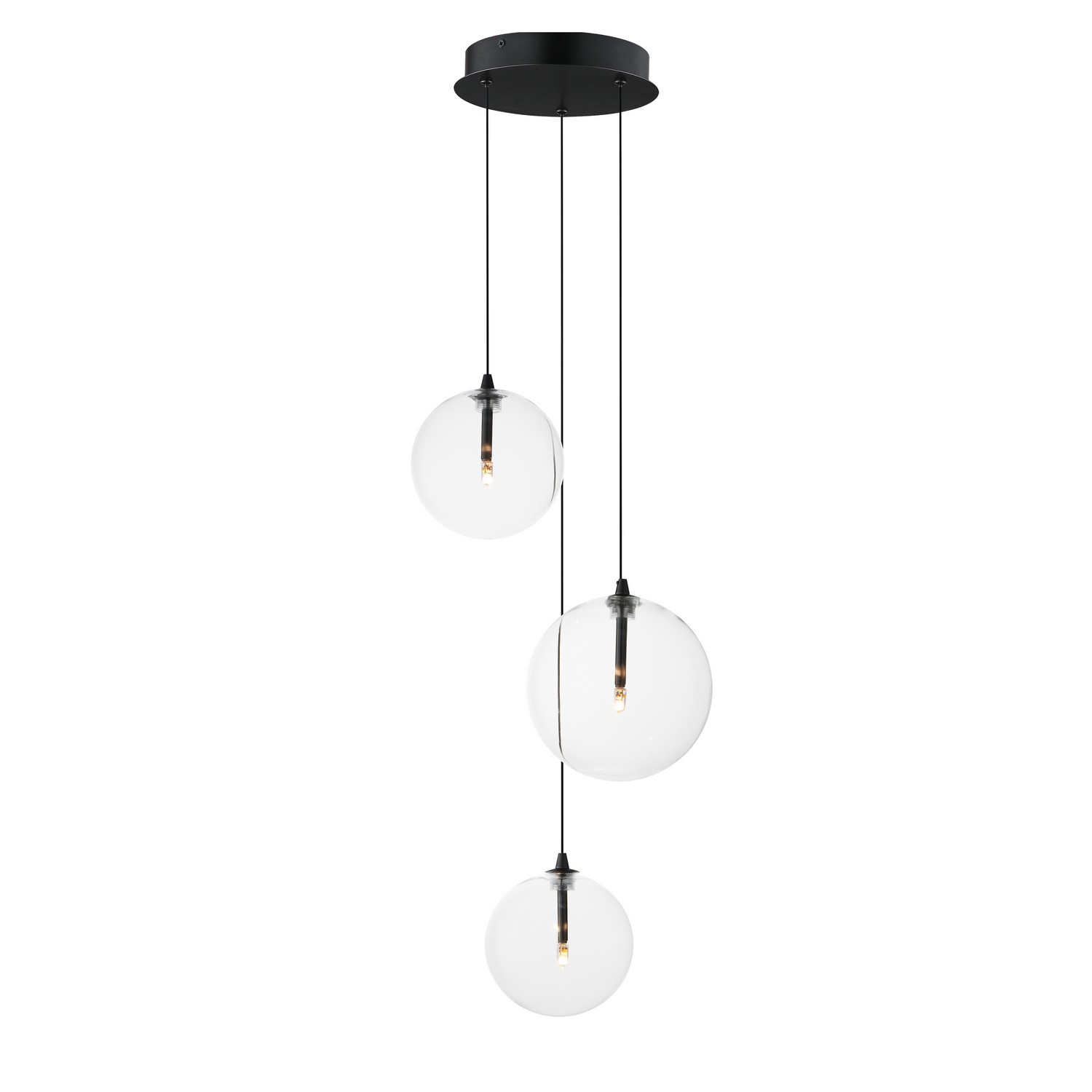 Black LED Pendant from the Global Collection