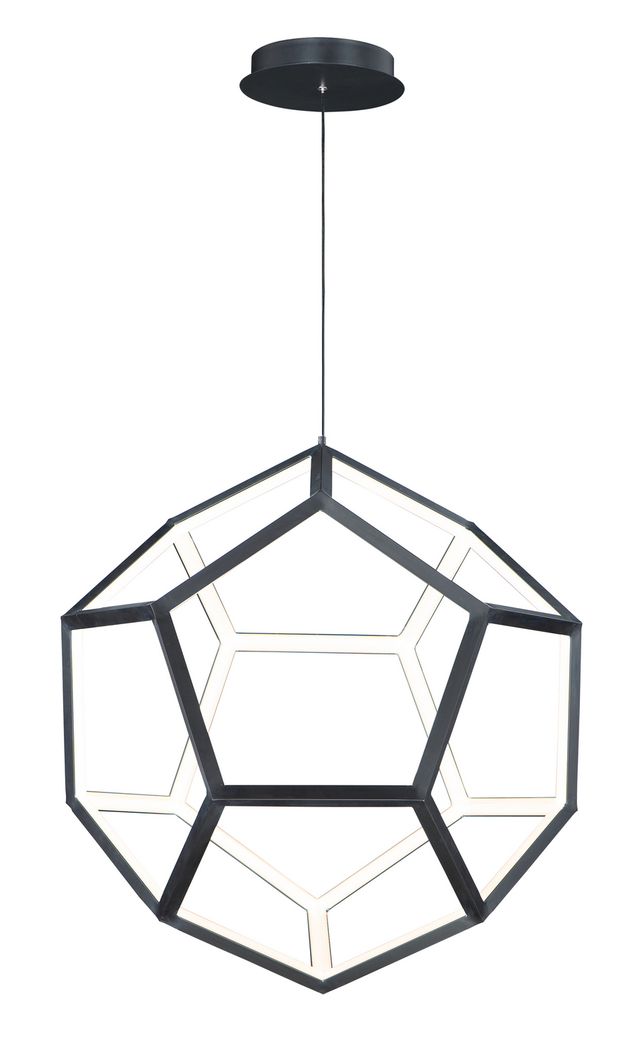Black LED Pendant from the Penta Collection