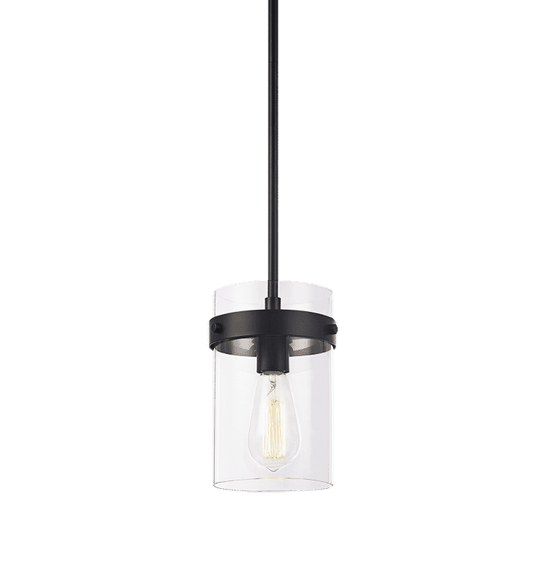 Black One Light Pendant from the Zale Collection
