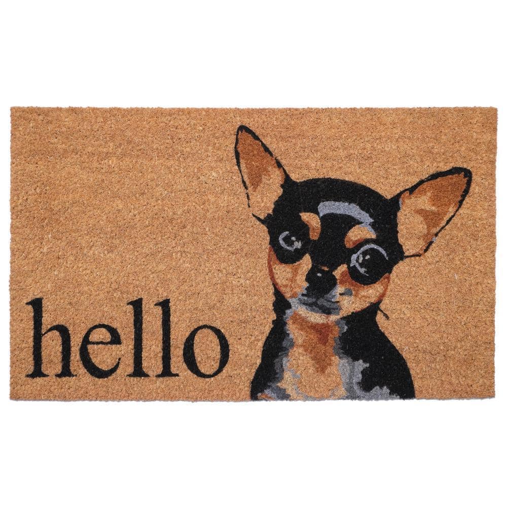 Black Tan Chihuahua Doormat 17" x 29"