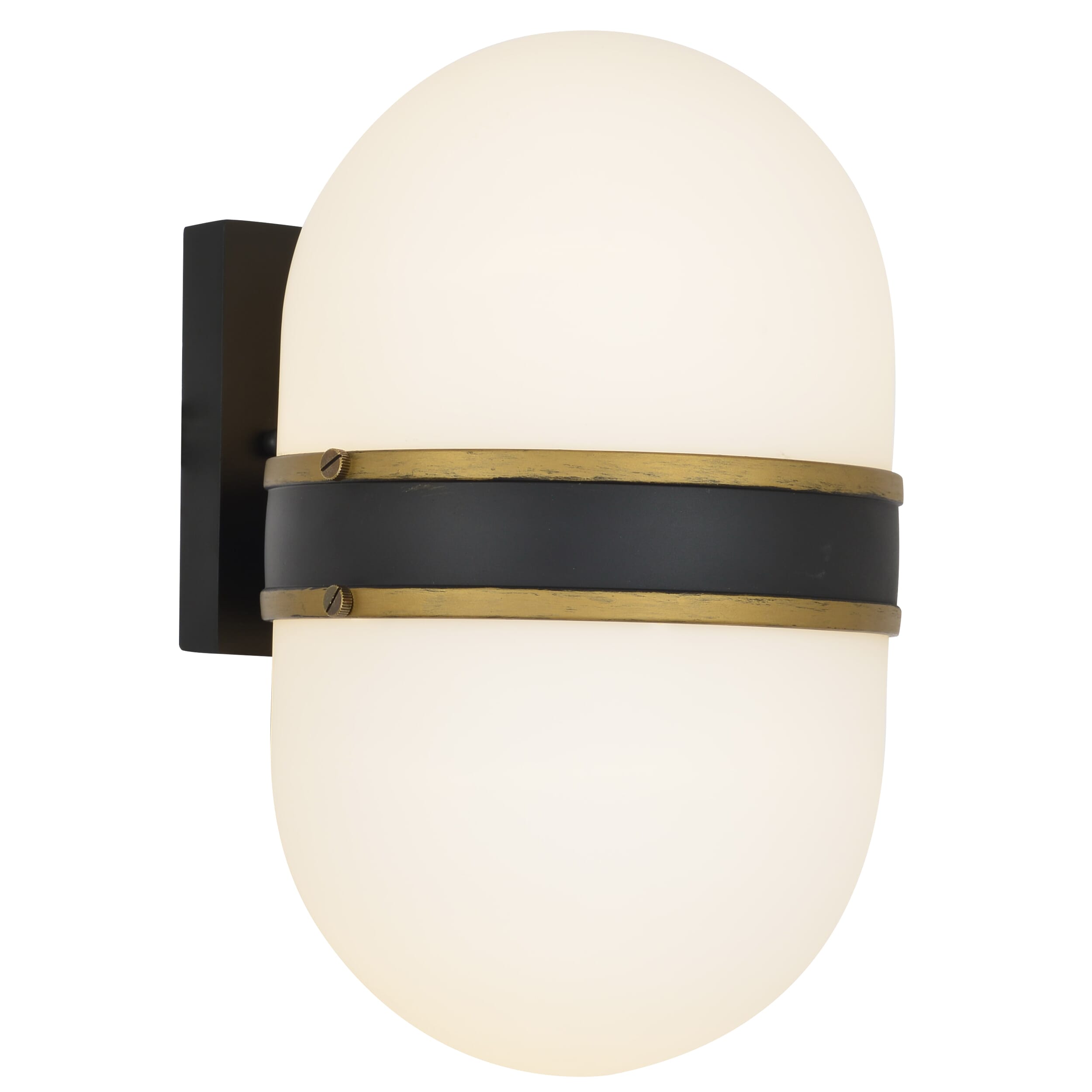 Brian Patrick Flynn for Capsule 13" Outdoor Wall Light in Black And Gold
