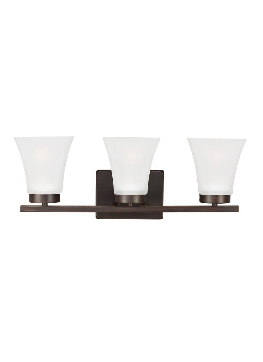 Bronze Three Light Wall Bath from the Bayfield Collection
