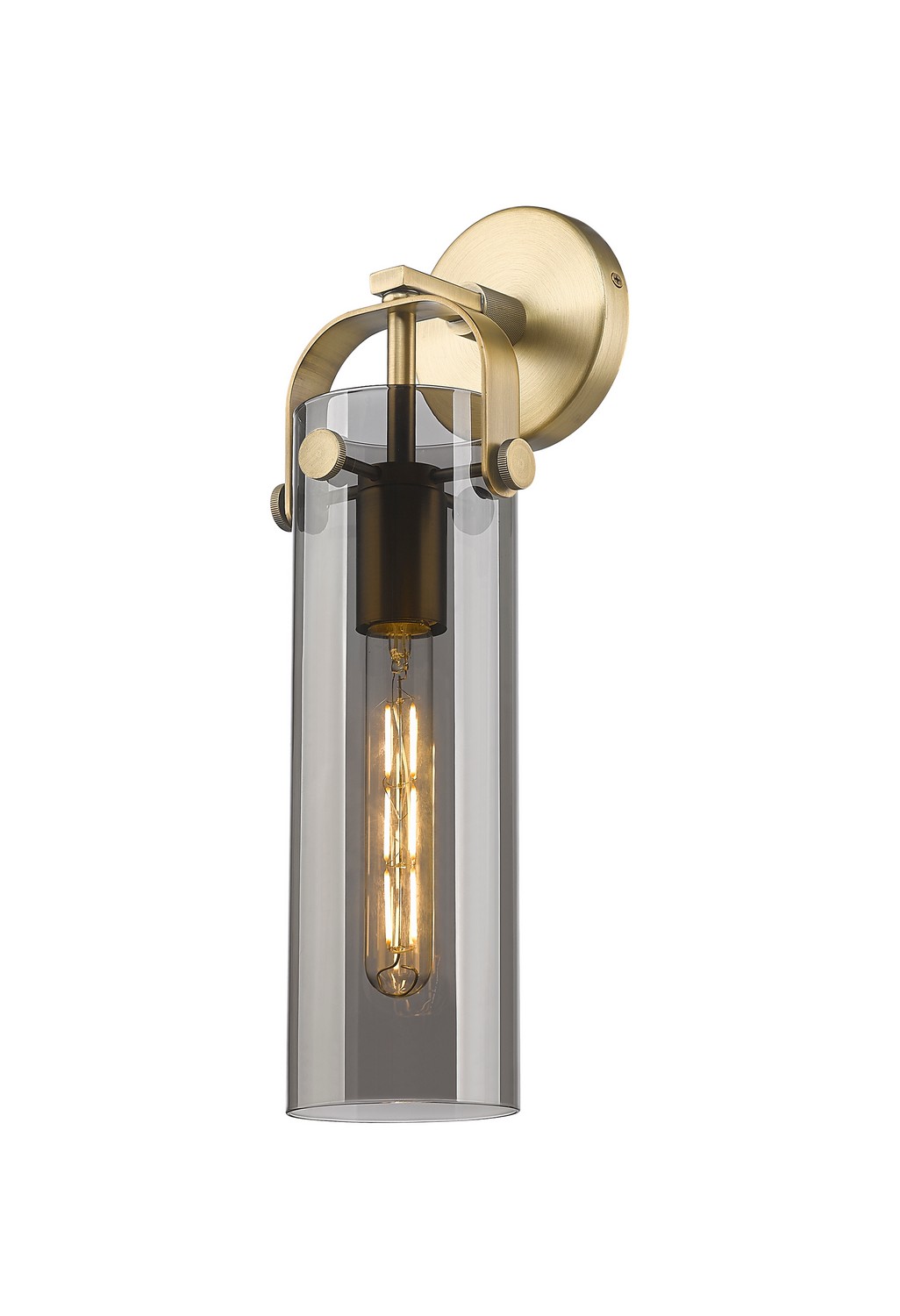Brushed Brass LED Wall Sconce from the Downtown Urban Collection