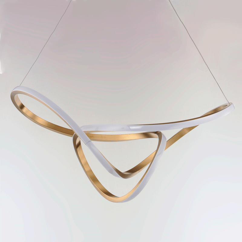 Brushed Champagne LED Pendant from the Perpetual Collection