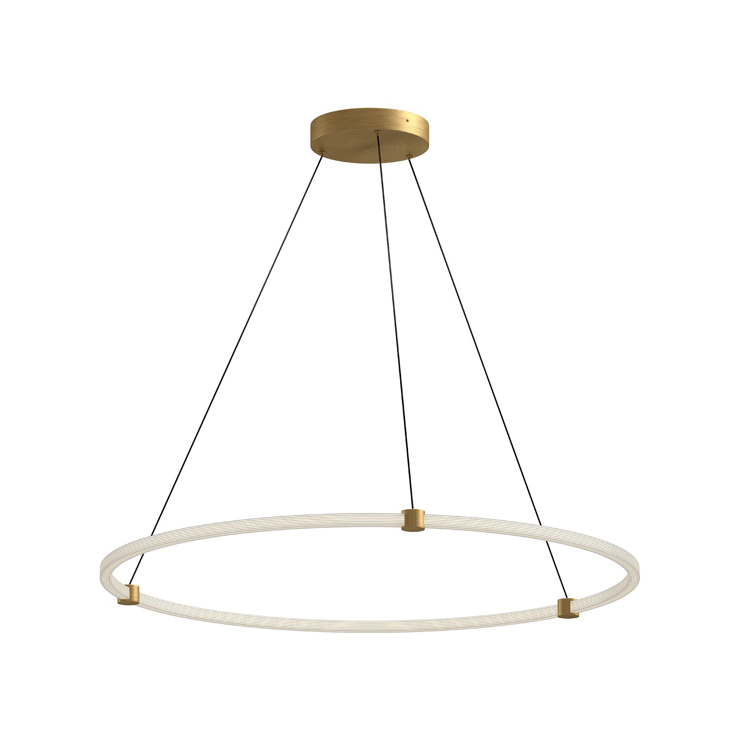 Brushed Gold LED Pendant from the Bruni Collection