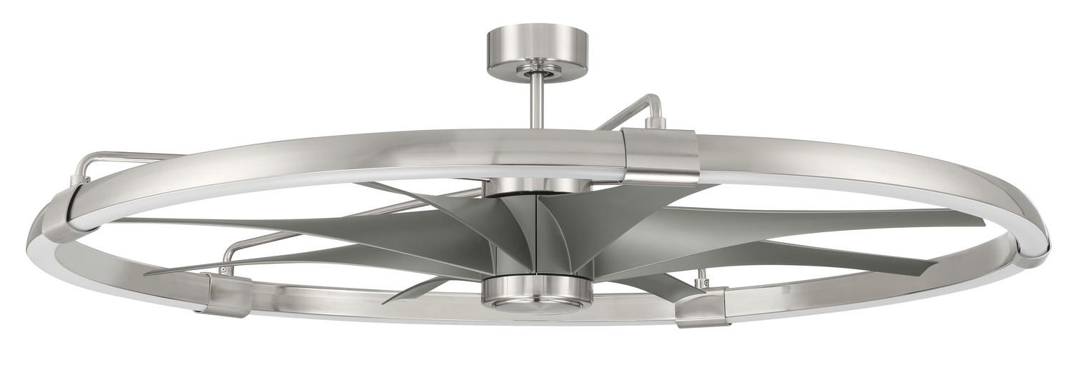 Brushed Polished Nickel 52"Ceiling Fan from the Axel Collection