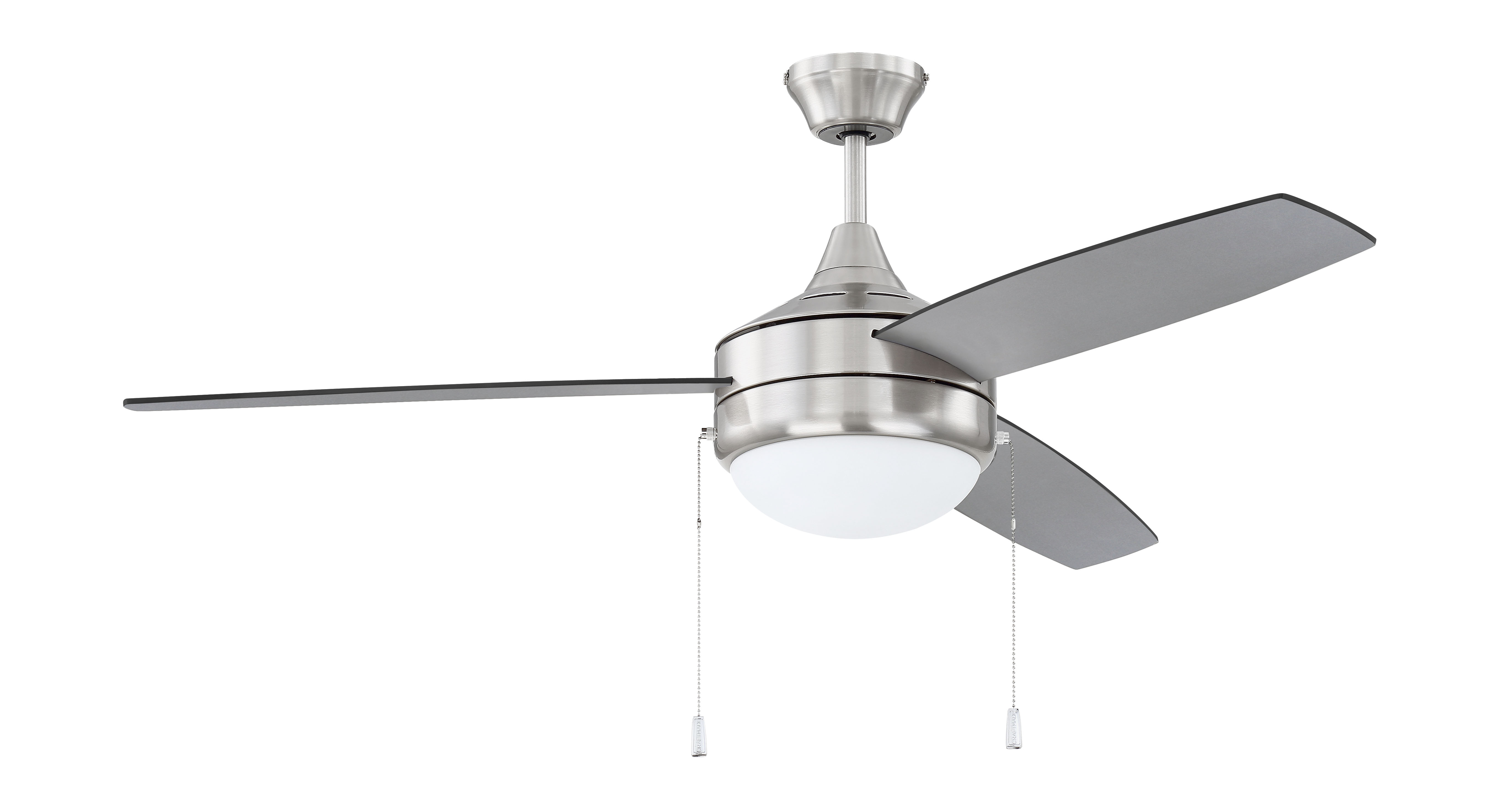 Brushed Polished Nickel 52"Ceiling Fan from the Phaze Energy Star 3 Collection