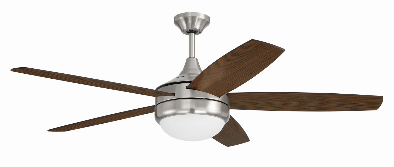 Brushed Polished Nickel 52"Ceiling Fan from the Phaze II 5- Blade Collection