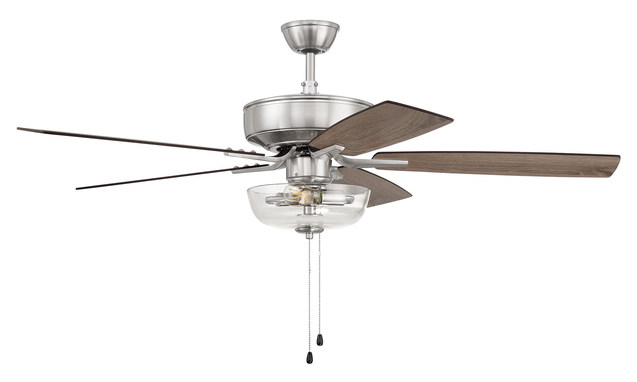 Brushed Polished Nickel 52"Ceiling Fan from the Pro Plus 101 Collection
