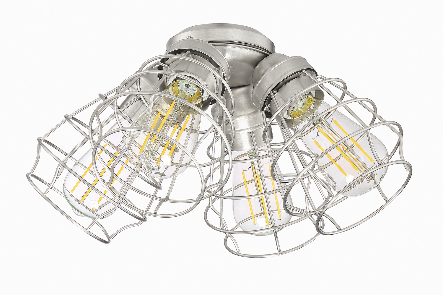 Brushed Polished Nickel LED Fan Light Kit from the Light Kit-Armed Collection