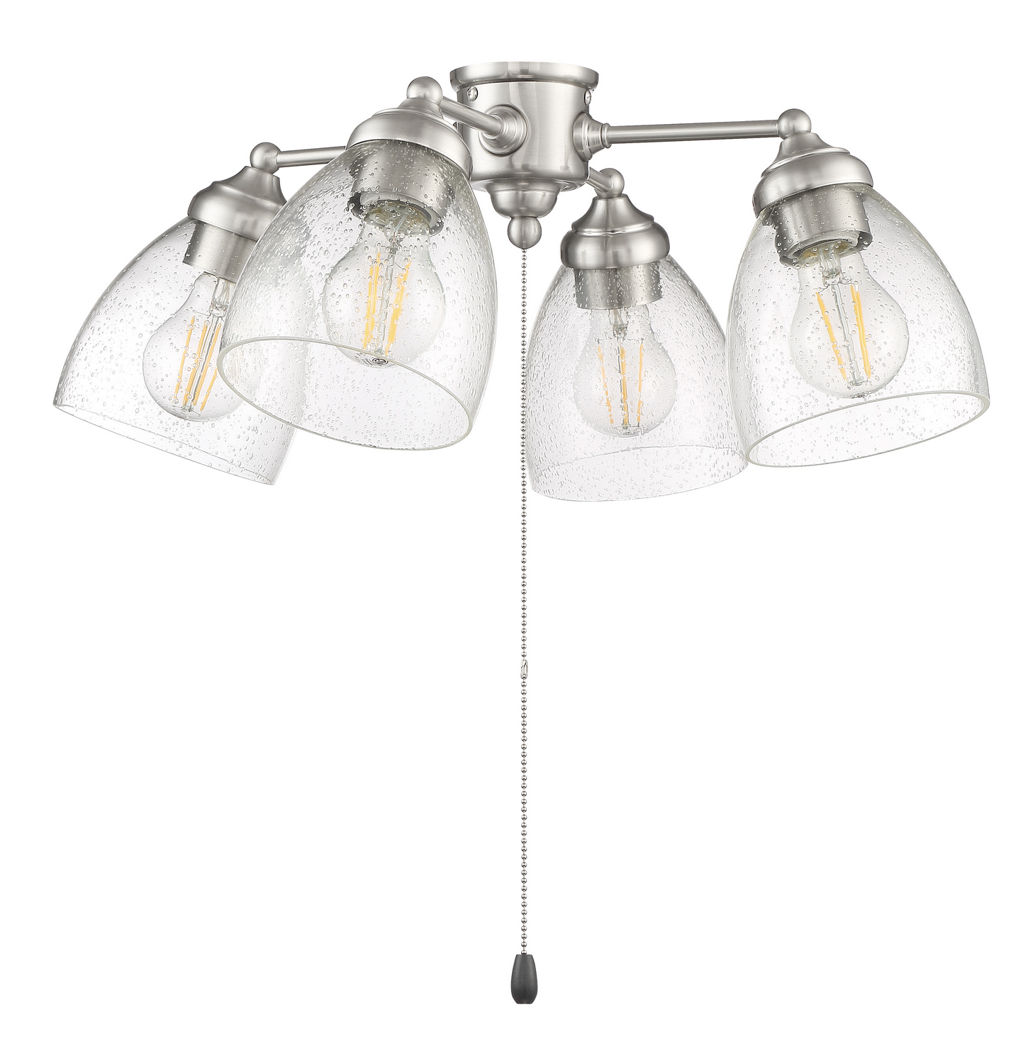 Brushed Polished Nickel LED Fan Light Kit from the Light Kit-Armed Collection
