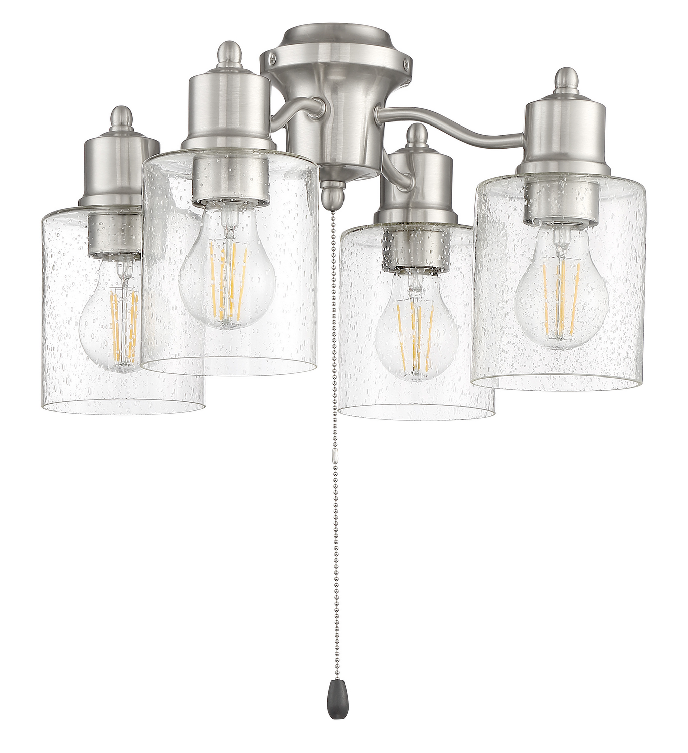 Brushed Polished Nickel LED Fan Light Kit from the Light Kit-Armed Collection