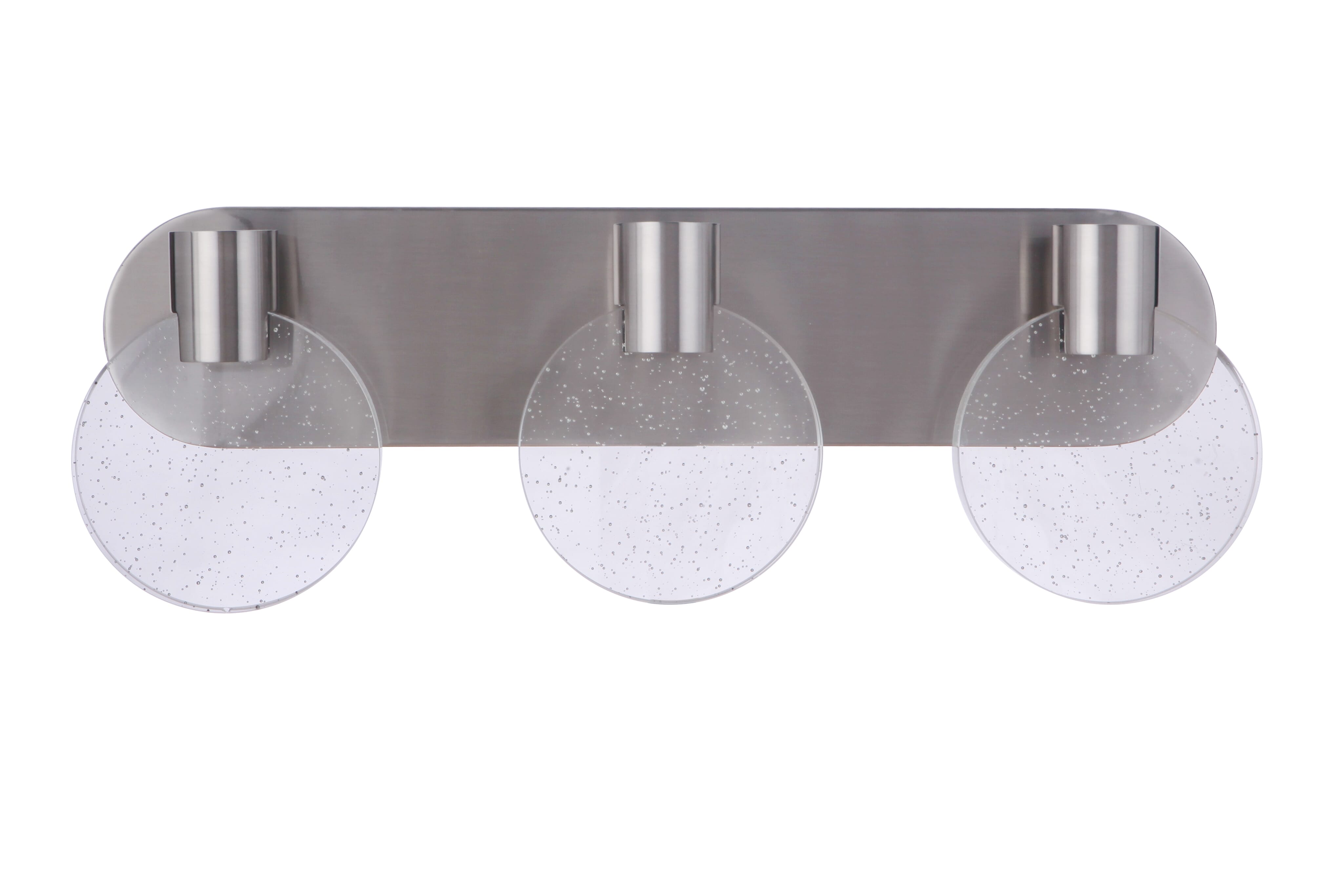 Brushed Polished Nickel LED Vanity from the Glisten Collection