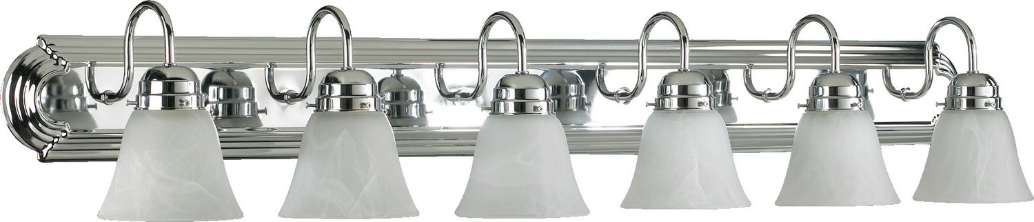 Chrome Six Light Vanity from the 5094 Vanities Collection